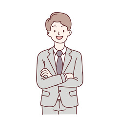 business characters working in office. Vector illustration design. cartoon hand drawn 