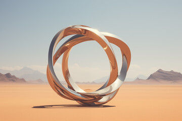 Abstract Outdoor Architectural Art Sculptures. Art Installation in various landscapes.