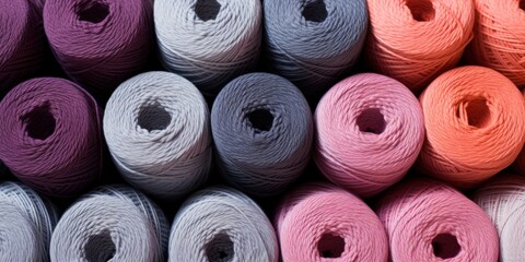 Assorted Yarn Rolls in Material Science Study