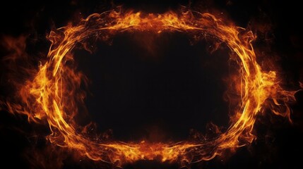 A blazing flame frame ,The background is a black board,   free space for writing messages ,background for imaginary text. 