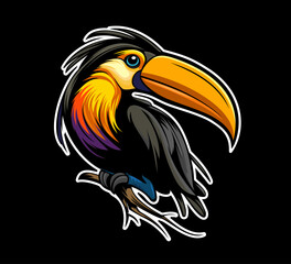 AI generated toucan bird sport team mascot - obrazy, fototapety, plakaty