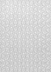 和柄　麻の葉文様　銀色　銀箔　素材　和紙　高級感　シンプル　年賀状　和風　縦長