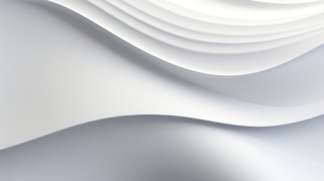 Beautiful futuristic Geometric background for your presentation. Textured intricate 3D wall, white tones © ETAJOE