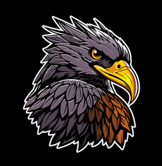 Ai generated cartoon eagle mascot represents power