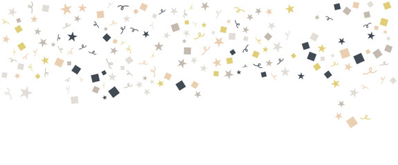 COLOR vector new year confetti banner