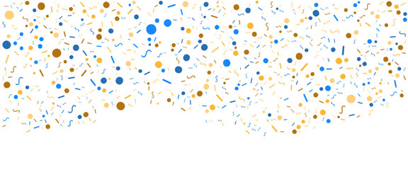 Colorful colourful vector falling tiny confetti banner