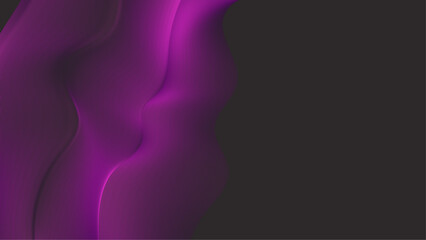 Black and purple violet vector futuristic with linear waves in glowing background