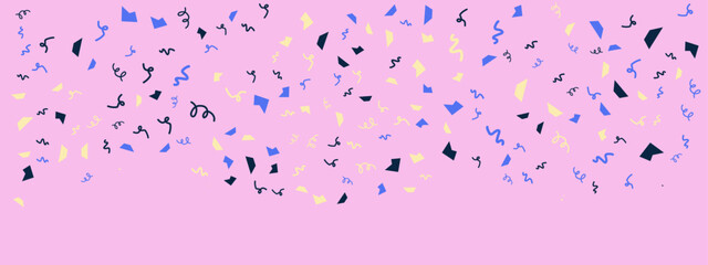 Colorful colourful vector falling tiny confetti banner