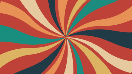 Colorful colourful vector retro sunburst rays background