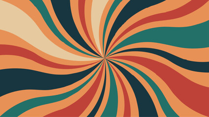 Colorful colourful vector classic vintage retro spiral rays background