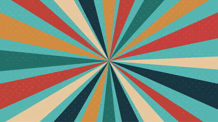 Colorful colourful vector classic vintage retro spiral rays background