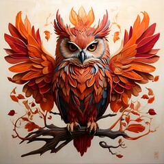 Fototapeta premium owl on a branch