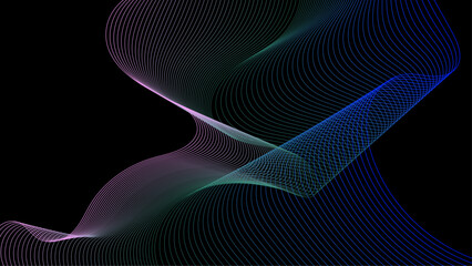 Colorful colourful vector wave abstract technology background