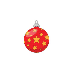 Christmas tree toys vector type icon