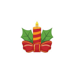 christmas candle vector type icon