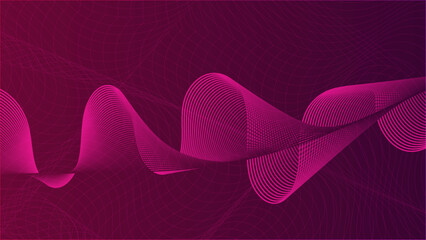 COLOR vector futuristic with linear waves in glowing background