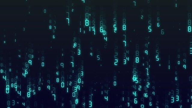 数字が変わらずに落ちていく背景_ループ再生に対応/4Kサイズ