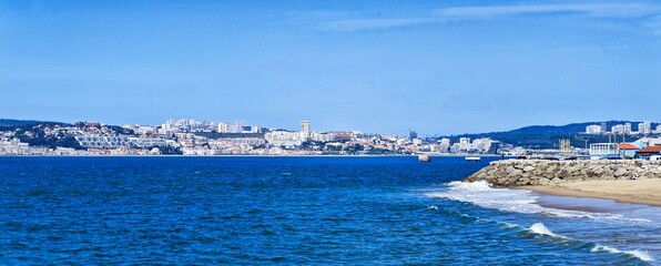 landscape with sea and lake