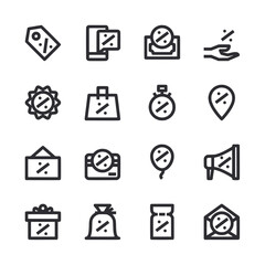 set of icons discount