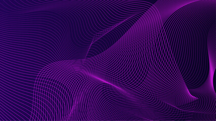 Purple violet vector wave abstract technology background