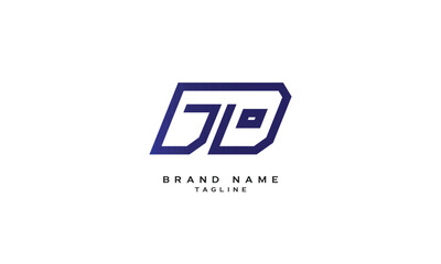 GD, DG, Abstract initial monogram letter alphabet logo design