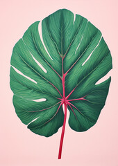 Nature's Dance: AI-Crafted Leaf Illustration Elegance in Harmonious Symmetry