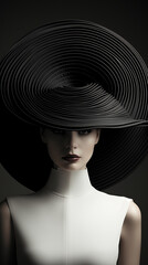 Monochrome Mastery: Women with Hats Portray Elegance - Black and White Photography, Stylish Headwear Trends, and Timeless Beauty - Explore the Fusion of Classic Noir Aesthetics and Modern Monochrome F
