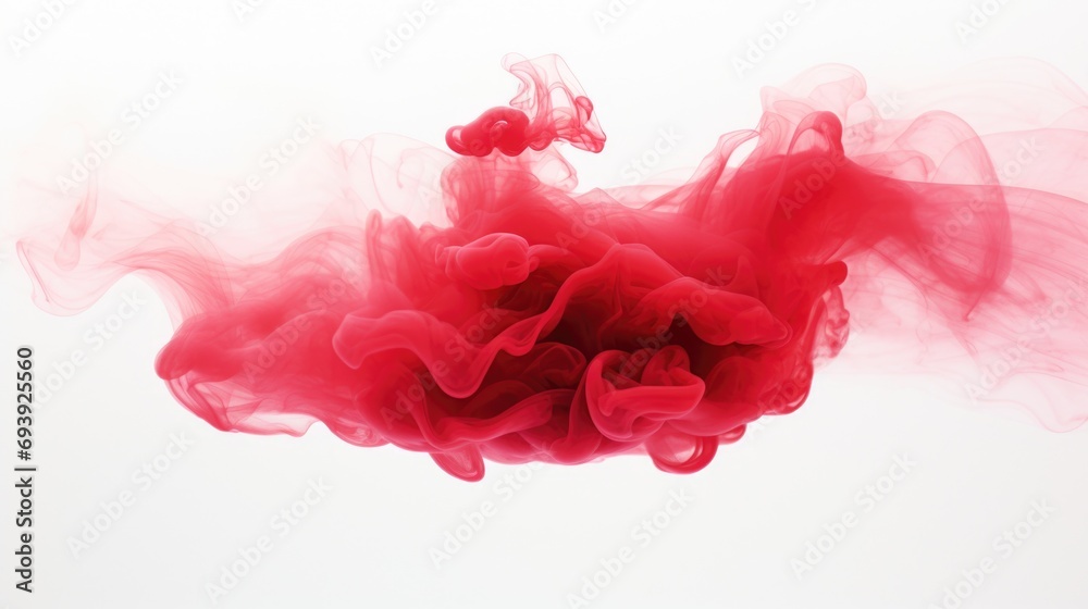 Poster red substance suspended in the air, suitable for various concepts and designs
