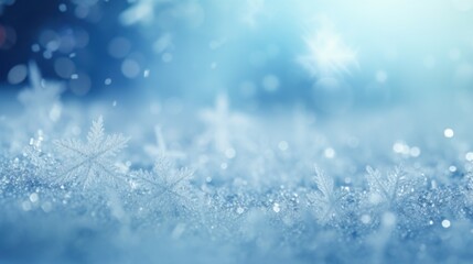 A close up view of a field covered in snow. Perfect for winter-themed designs