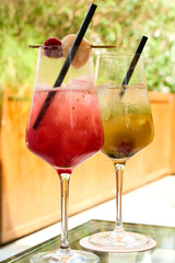 cocktail on a table