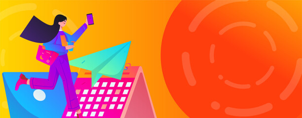 Personnel doing job interview flat vector concept operation hand drawn illustration
