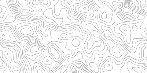 Topographic map background geographic line map with elevation assignments. Modern design with White background with topographic wavy pattern design.paper texture Imitation of a geographical map shades