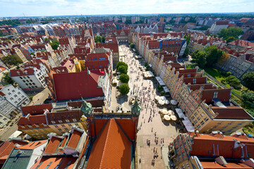 Naklejka premium view of the old city in poland, gdansk