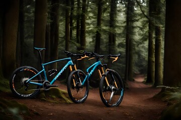 Fototapeta na wymiar bicycle in the woods