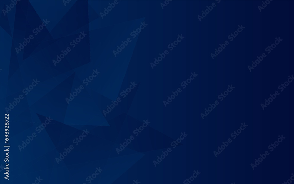 Poster Abstract background from geometric shapes. Triangular shapes of varying transparency on a blue background. Platform for advertising.Vector illustration.