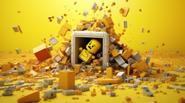 New batch of LEGO yellow Ai Generative