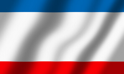 Powiewająca Flaga Krymu 3d - obrazy, fototapety, plakaty