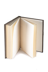 close up of a blank velour fluffy notebook on white background with clipping path