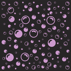 Purple soap bubbles on a black background.