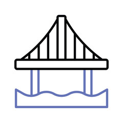 Bridge vector design, isolated on white background