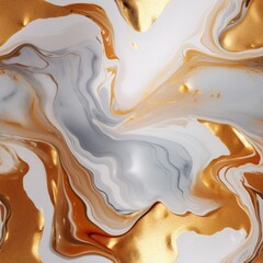 Seamless Liquid Marble Surface with Gold Detailed Texture