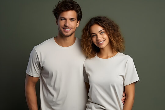 Plain white couple shirt on sale
