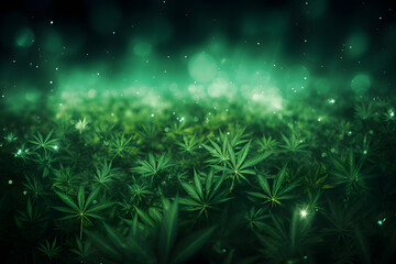 Fototapeta na wymiar Green marijuana leaves background