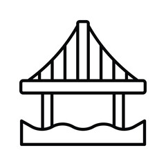 Bridge vector design, isolated on white background