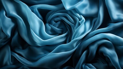 Fototapeta premium A vibrant blue fabric captures the essence of fashion, beckoning to be transformed into a statement piece for any wardrobe