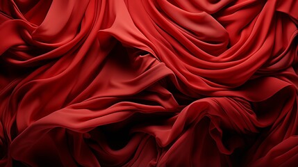 A deep maroon fabric gracefully cascades over a vibrant red backdrop, exuding elegance and intensity