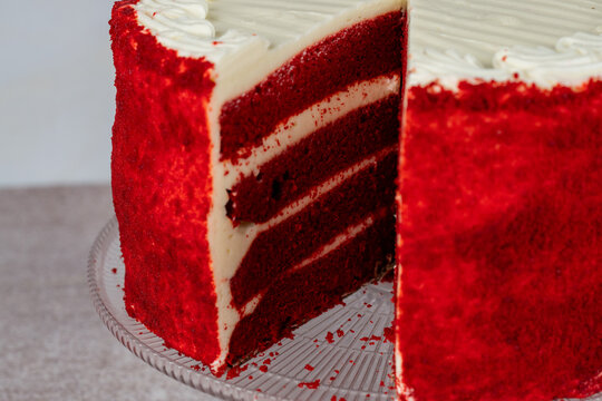 Red velvet cake with cream cheese frosting  