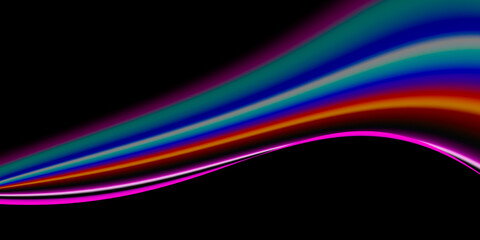 Colorful background with curves neon lines in ultraviolet spectrum, futuristic energy concept