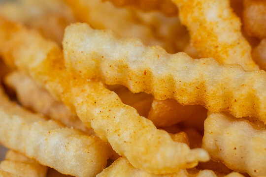 Seasoned crinkle fries