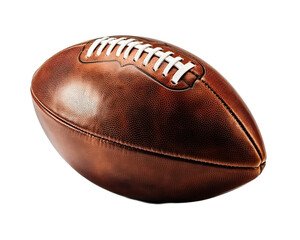 American football ball on a white transparent background.